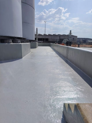 Caustic acid tank farm
